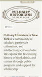 Mobile Screenshot of culinaryhistoriansny.org