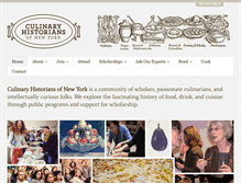 Tablet Screenshot of culinaryhistoriansny.org